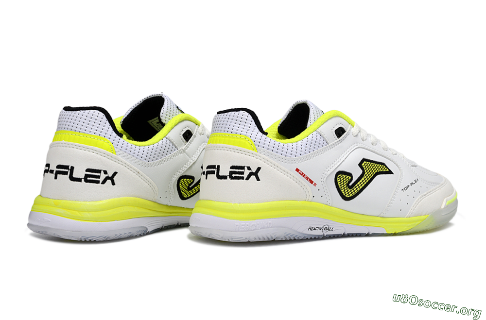 Joma Top Flex IC Football Shoes - White/Neon Yellow/Black 6