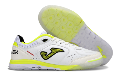 Joma Top Flex IC Football Shoes - White/Neon Yellow/Black
