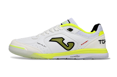 Joma Top Flex IC Football Shoes - White/Neon Yellow/Black