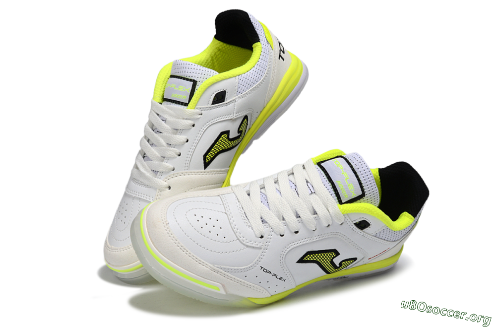 Joma Top Flex IC Football Shoes - White/Neon Yellow/Black 0