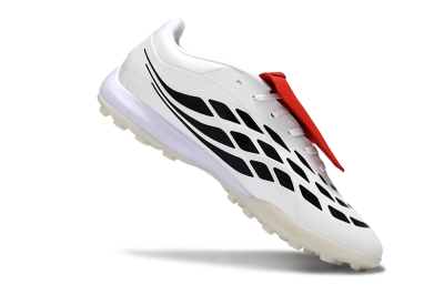 Adidas Predator 26 Elite Fold-Over Tongue TF Football Shoes - White/Crimson Red/Black