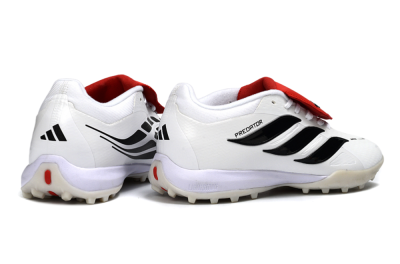 Adidas Predator 26 Elite Fold-Over Tongue TF Football Shoes - White/Crimson Red/Black