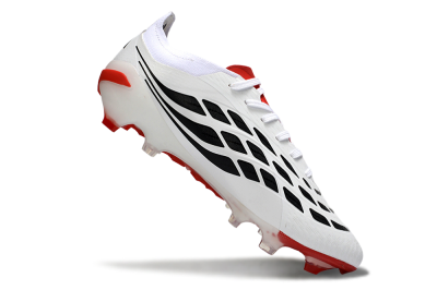 Adidas Predator 26 Elite FG Football Boots - White/Crimson/Black