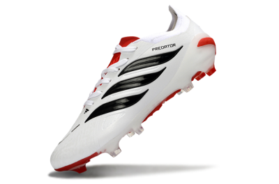 Adidas Predator 26 Elite FG Football Boots - White/Crimson/Black