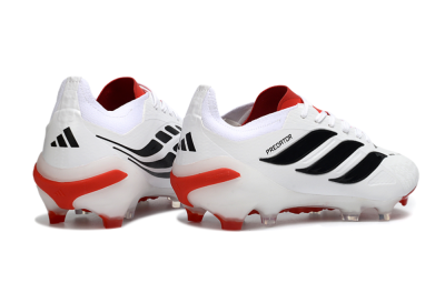 Adidas Predator 26 Elite FG Football Boots - White/Crimson/Black
