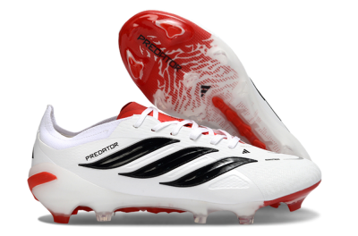 Adidas Predator 26 Elite FG Football Boots - White/Crimson/Black