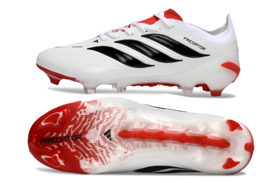 Adidas Predator 26 Elite FG Football Boots - White/Crimson/Black