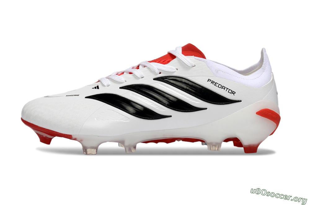 Adidas Predator 26 Elite FG Football Boots - White/Crimson/Black 3