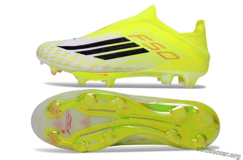 Adidas F50 Lightstrike Pro Laceless FG Football Boots - Yellow/Luminous Yellow/Electric Green 1
