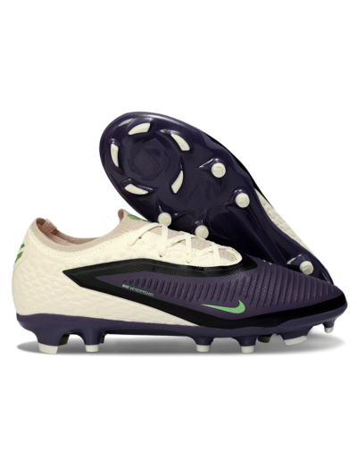 Nike Phantom 6 Low Elite FG Football Boots - Purple/Pearl White/Lime Green