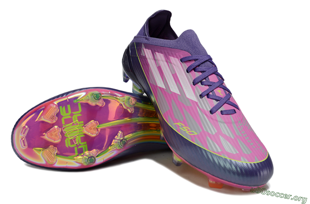 Adidas F50 Elite FG Football Boots - Purple/Neon Pink/Rainbow Hues 4