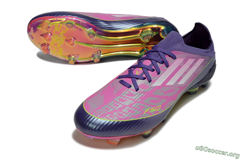 Adidas F50 Elite FG Football Boots - Purple/Neon Pink/Rainbow Hues 0