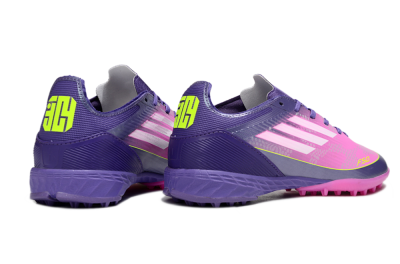 Adidas F50 Pro TF Football Shoes - Purple/Bright Pink/Neon Yellow