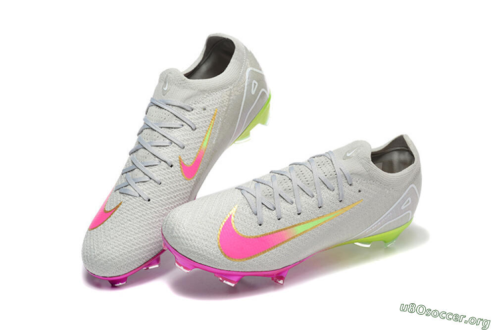 Nike Air Zoom Mercurial Vapor 16 Elite FG Football Boots - Gray/Neon Pink/Neon Green 0