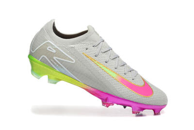 Nike Air Zoom Mercurial Vapor 16 Elite FG Football Boots - Gray/Neon Pink/Neon Green