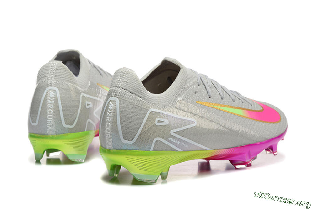 Nike Air Zoom Mercurial Vapor 16 Elite FG Football Boots - Gray/Neon Pink/Neon Green 5