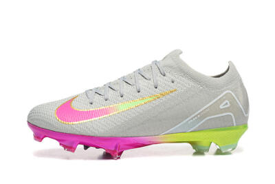 Nike Air Zoom Mercurial Vapor 16 Elite FG Football Boots - Gray/Neon Pink/Neon Green