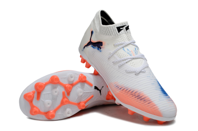 Puma Future 8 Ultimate MG Football Boots - White/Coral Blaze/Black