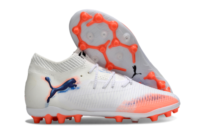 Puma Future 8 Ultimate MG Football Boots - White/Coral Blaze/Black