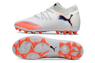 Puma Future 8 Ultimate MG Football Boots - White/Coral Blaze/Black