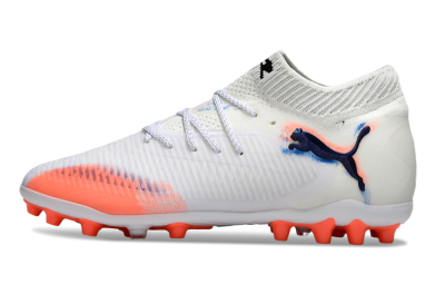 Puma Future 8 Ultimate MG Football Boots - White/Coral Blaze/Black