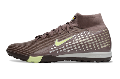 Nike Air Zoom Mercurial Superfly 10 Elite TF Football Shoes - Brown/Lime Green/Charcoal Grey