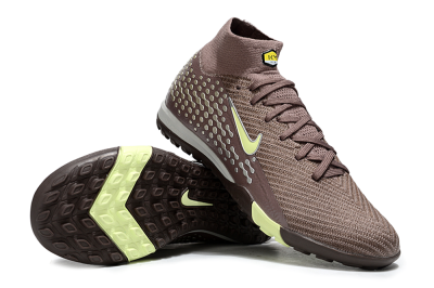 Nike Air Zoom Mercurial Superfly 10 Elite TF Football Shoes - Brown/Lime Green/Charcoal Grey