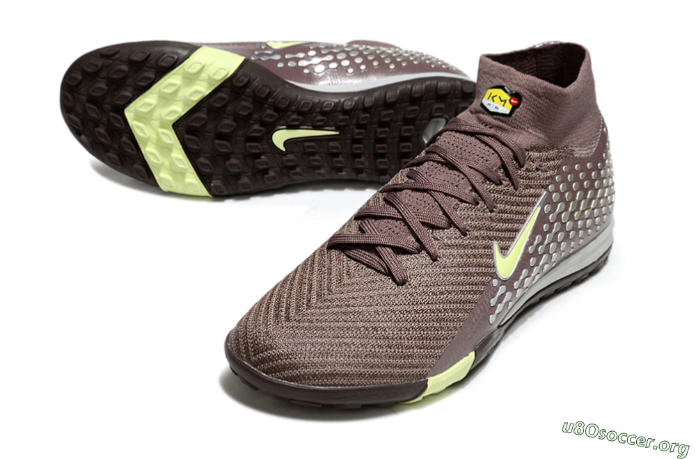 Nike Air Zoom Mercurial Superfly 10 Elite TF Football Shoes - Brown/Lime Green/Charcoal Grey 0