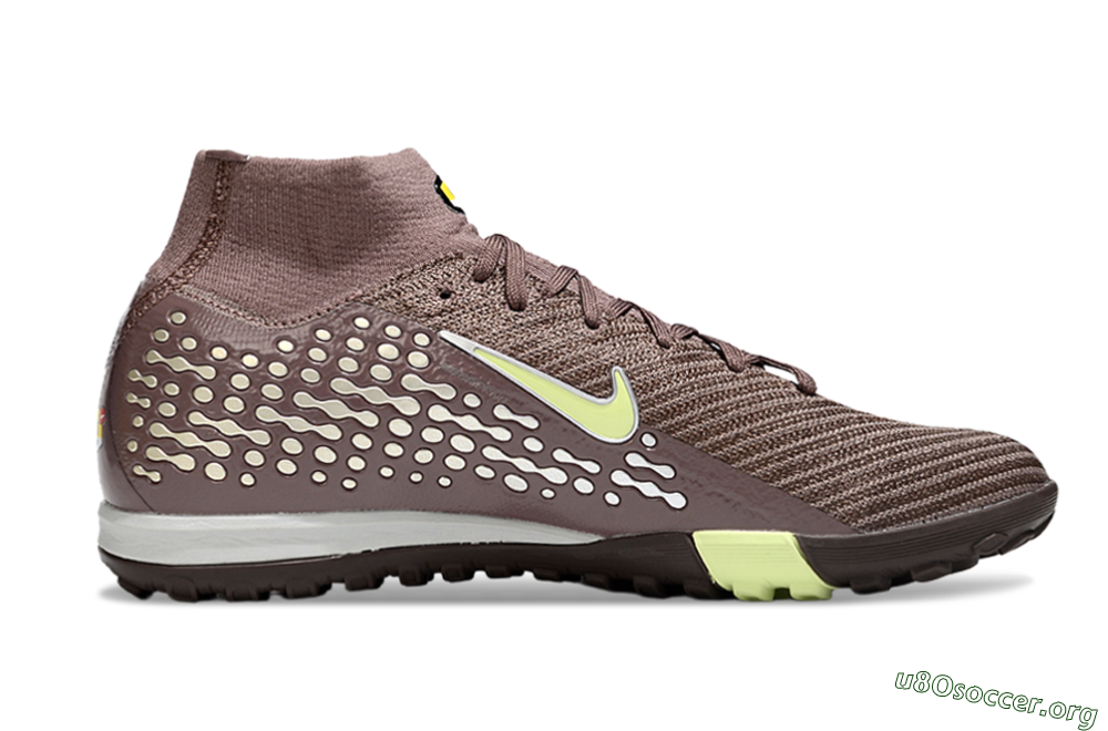 Nike Air Zoom Mercurial Superfly 10 Elite TF Football Shoes - Brown/Lime Green/Charcoal Grey 5