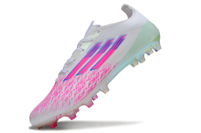 Adidas F50 Elite FG Football Boots - White/Neon Pink/Iridescent Blue