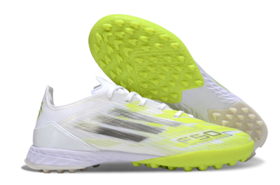 Adidas F50 Pro TF Football Shoes - White/Electric Yellow/Phantom Grey