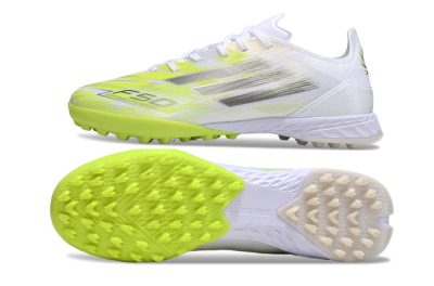 Adidas F50 Pro TF Football Shoes - White/Electric Yellow/Phantom Grey