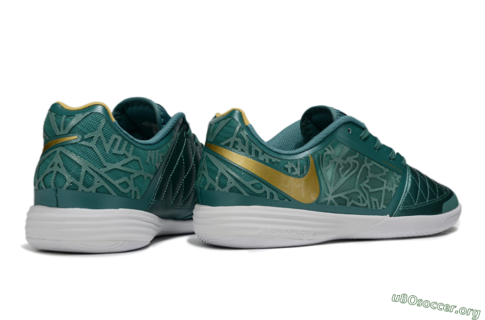 Nike Lunar Gato 2 IC Football Shoes - Teal/Golden Accent/White Sole 6