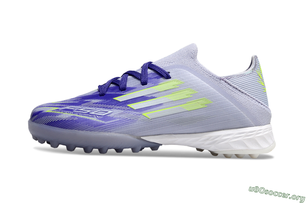 Adidas F50 Elite TF Football Shoes - Purple/Electric Green/Soft Gray 2