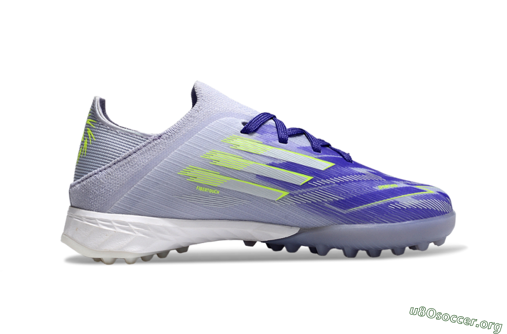 Adidas F50 Elite TF Football Shoes - Purple/Electric Green/Soft Gray 5