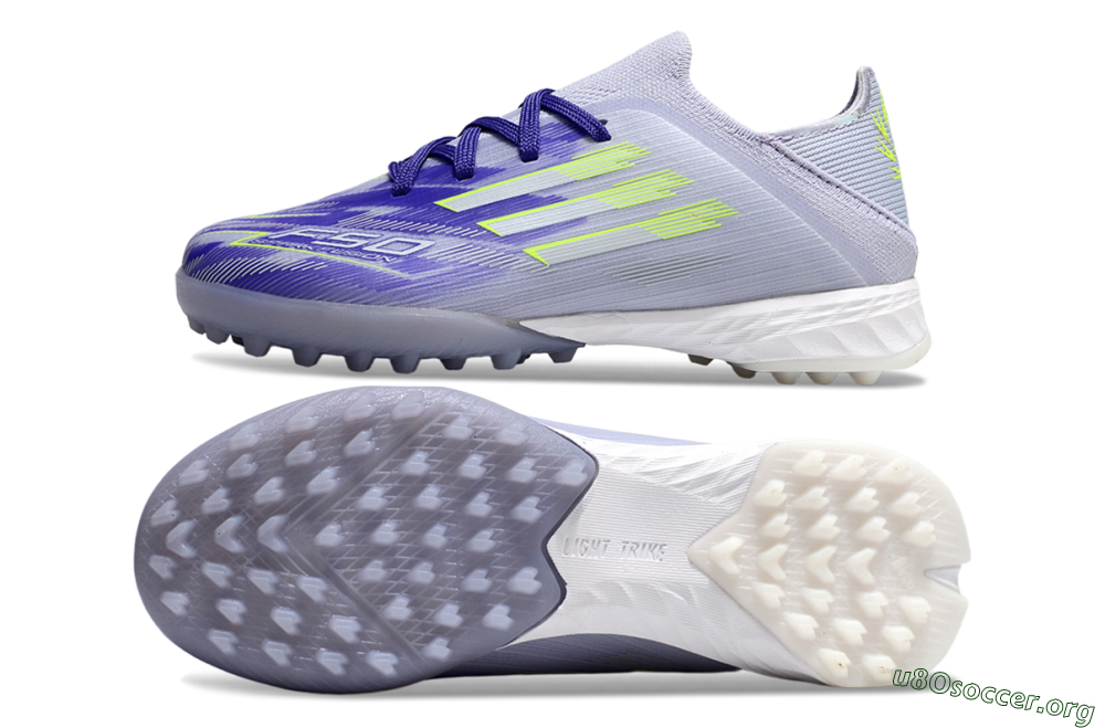 Adidas F50 Elite TF Football Shoes - Purple/Electric Green/Soft Gray 1