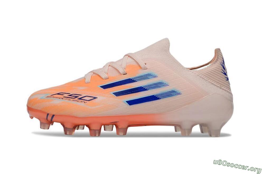 Adidas F50 Elite FG Football Boots - Orange/Coral Sunset/Blue Accent 2