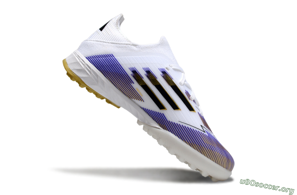 Adidas F50 Elite TF Football Shoes - White/Purple Dream/Gold Rush 0