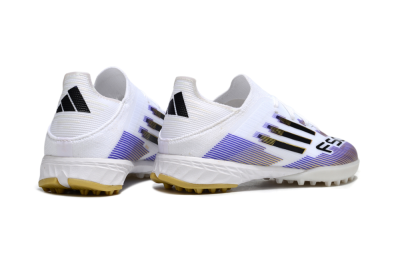 Adidas F50 Elite TF Football Shoes - White/Purple Dream/Gold Rush