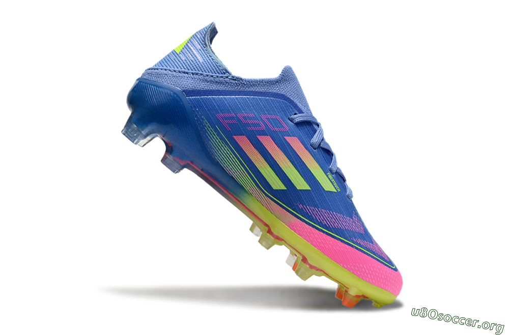 Adidas F50 Elite FG Football Boots - Blue/Neon Pink/Florescent Yellow 0