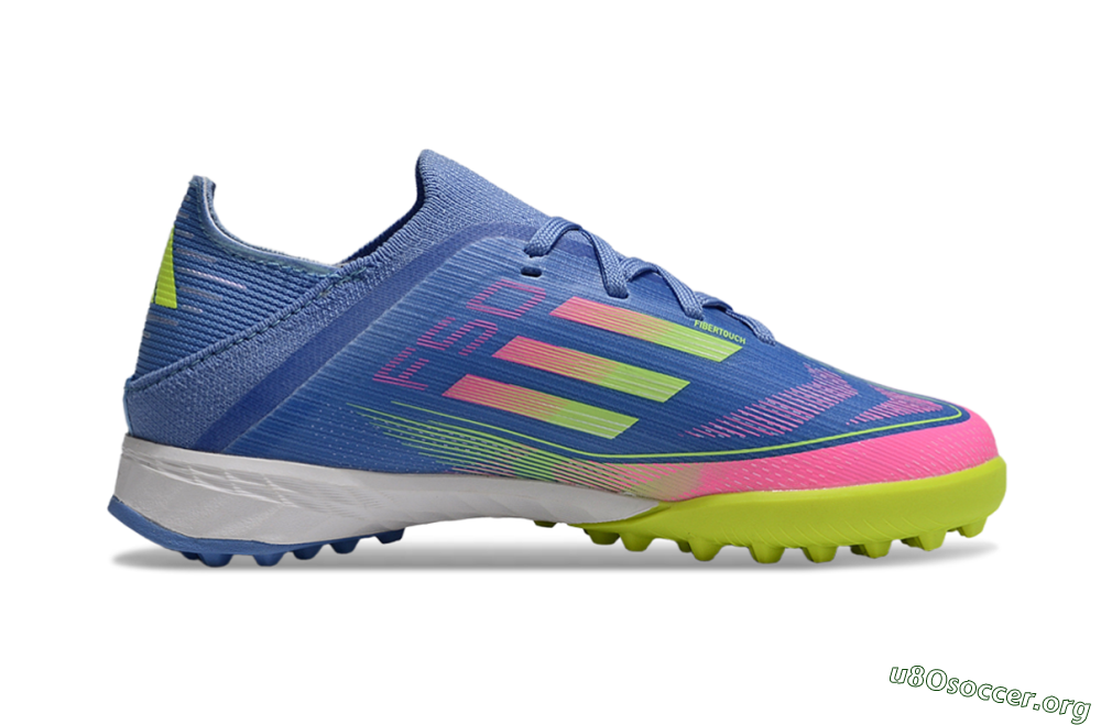 Adidas F50 Elite TF Football Shoes - Blue/Neon Green/Fuchsia Pink 5