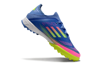 Adidas F50 Elite TF Football Shoes - Blue/Neon Green/Fuchsia Pink