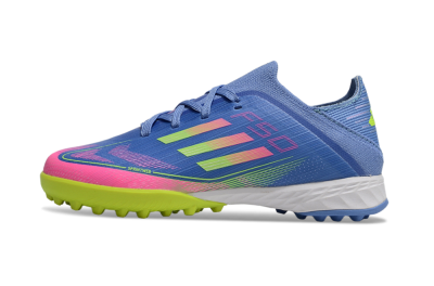 Adidas F50 Elite TF Football Shoes - Blue/Neon Green/Fuchsia Pink