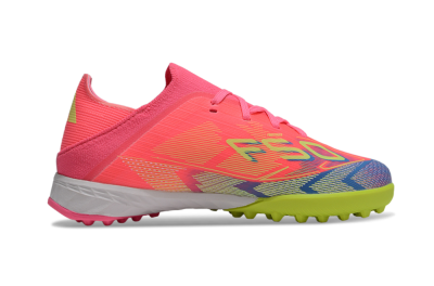 Adidas F50 Elite TF Football Shoes - Pink/Neon Green/Blue Gradient