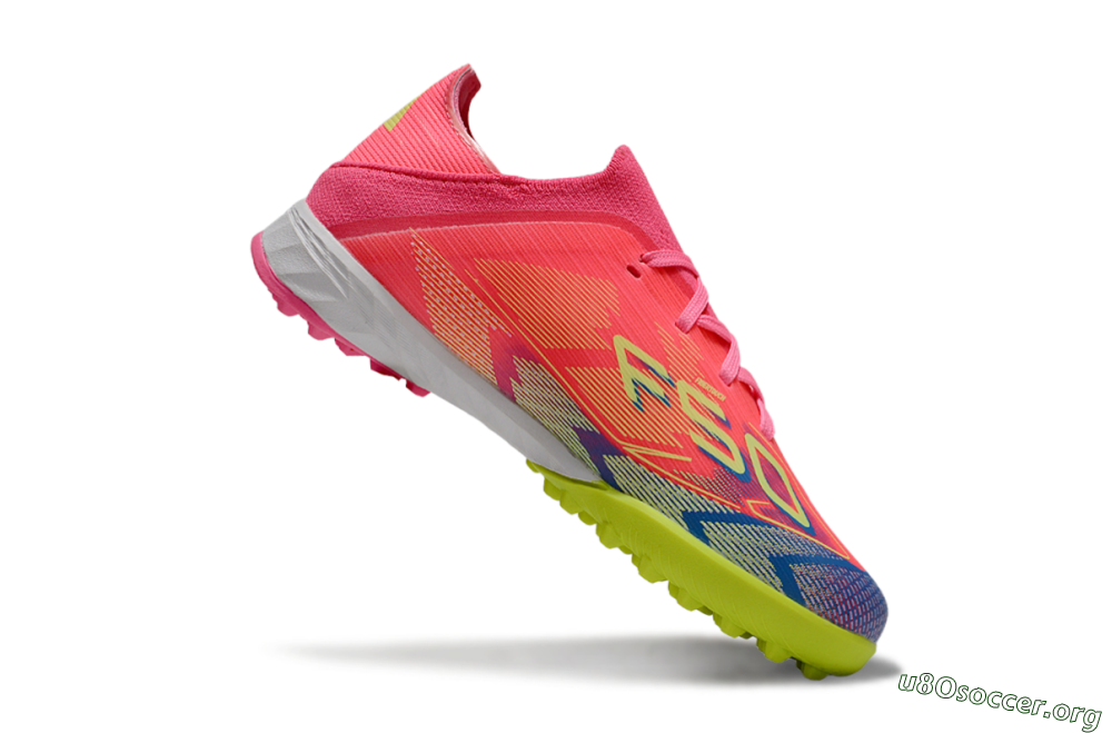 Adidas F50 Elite TF Football Shoes - Pink/Neon Green/Blue Gradient 0