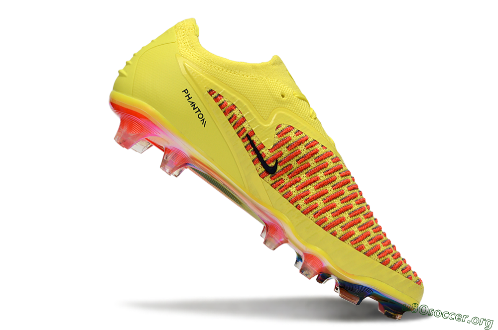 Nike Phantom 6 Low Elite FG Football Boots - Yellow/Vibrant Sunset/Flame Orange 4