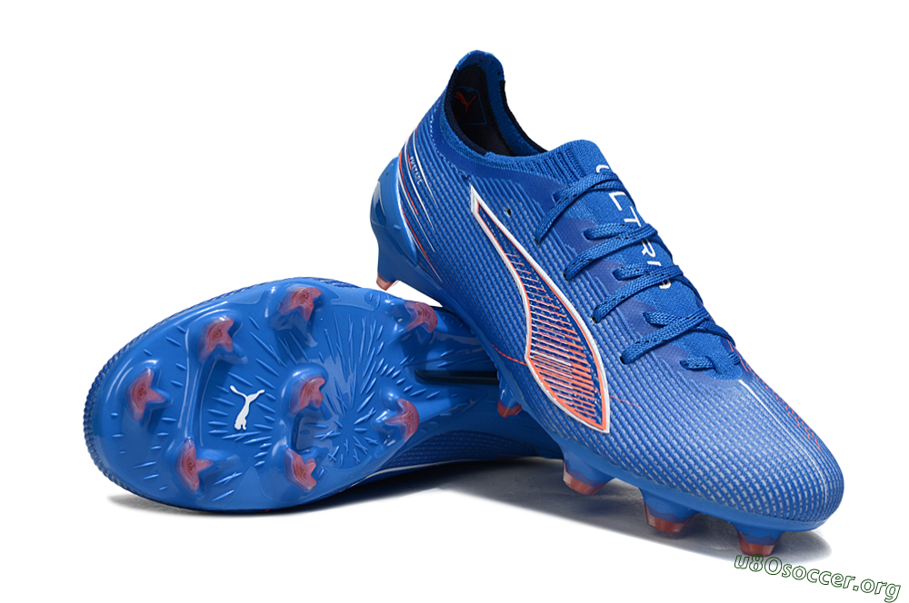Puma Ultra Ultimate FG Football Boots - Blue/Electric Blue/Coral Accent 0