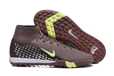 Nike Air Zoom Mercurial Superfly 10 Elite TF Football Shoes - Brown/Lime Green/Gray
