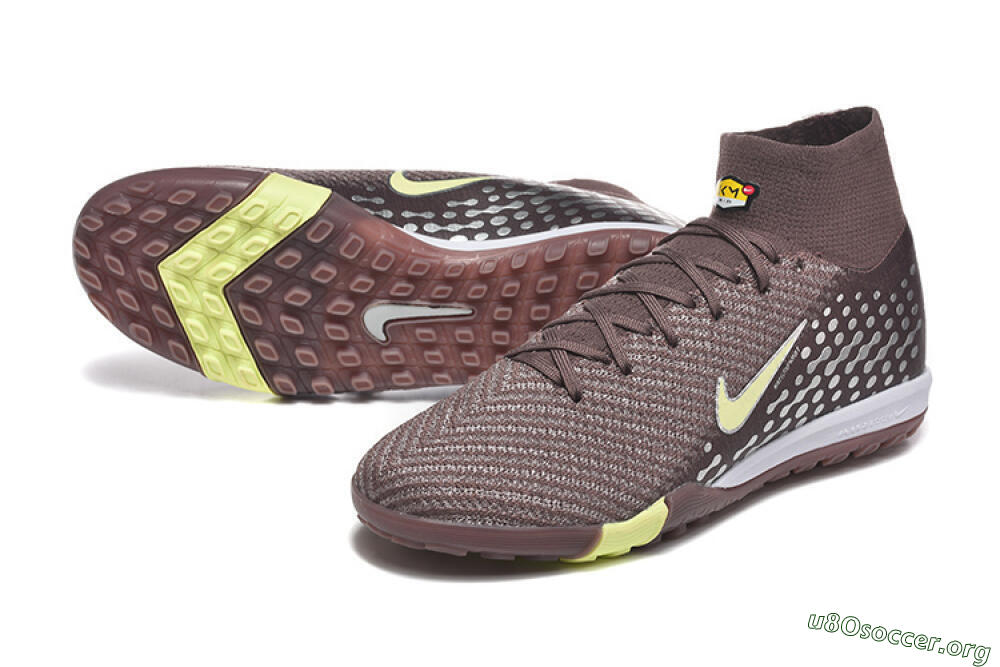 Nike Air Zoom Mercurial Superfly 10 Elite TF Football Shoes - Brown/Lime Green/Gray 0