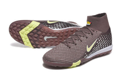 Nike Air Zoom Mercurial Superfly 10 Elite TF Football Shoes - Brown/Lime Green/Gray